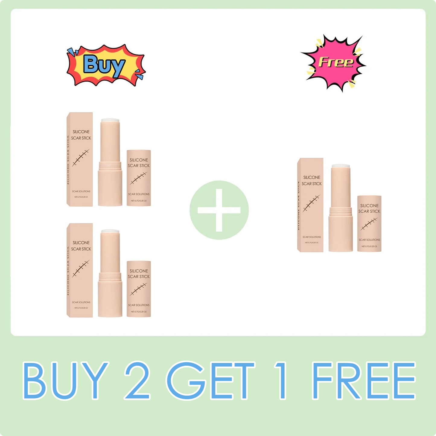 Silicone Scar Stick for Face & Body – Scar Lightening, Redness Reduction & Smoothing Treatment