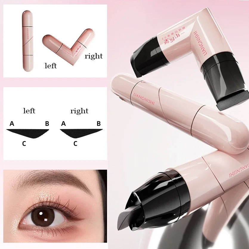Rotating Eyeliner Stamp Pen – Dual-Head Design with Wing Stamp