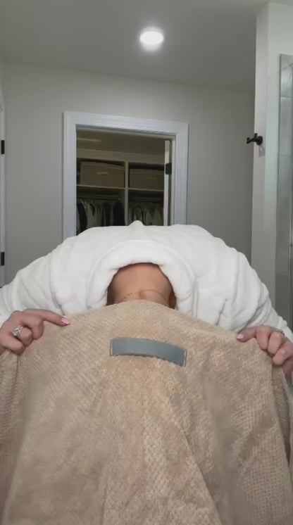 Ultra Soft Microfiber Towel Hair Wrap – Fast Dry with Elastic Band